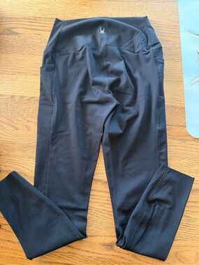 Spyder Black Athletic Leggings with Logo